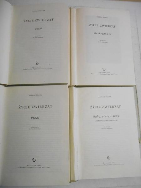 Brehm Alfred - Życie zwierząt, 4 tomy
