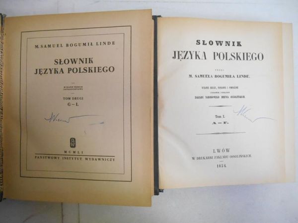Słownik języka polskiego, reprint z 1855 r., Tom I-II