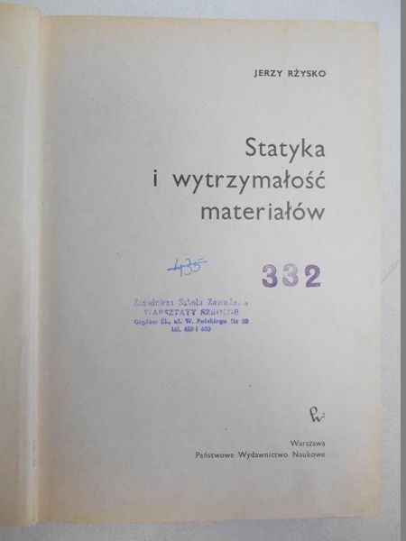 Statystyka i wytrzymałość materiałów