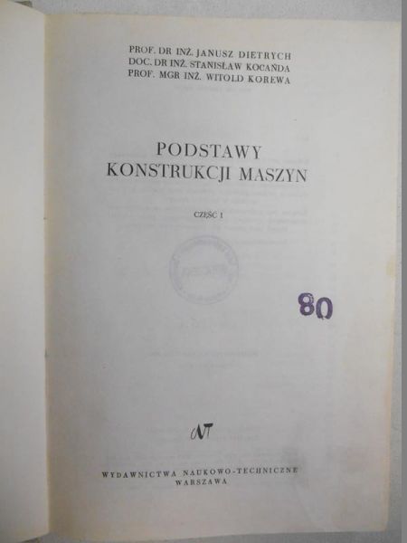 Podstawy konstrukcji maszyn, Część 1