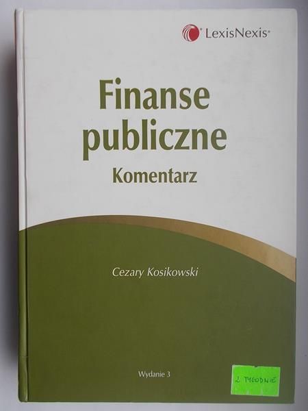 Finanse publiczne. Komentarz