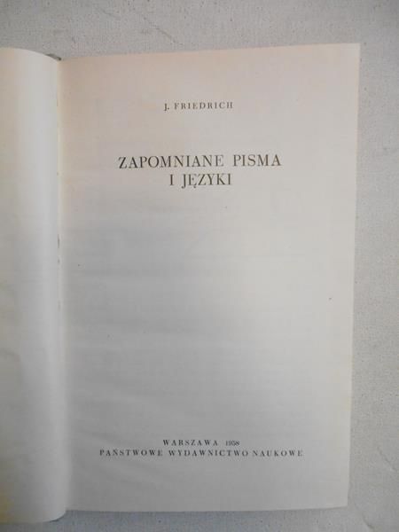 Zapomniane pisma i języki