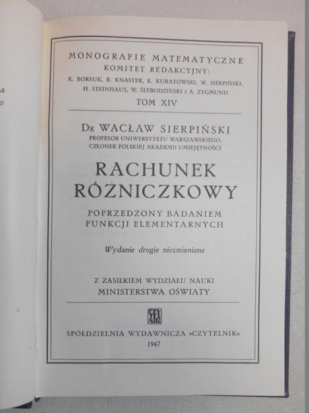 Rachunek różniczkowy, 1947 r.