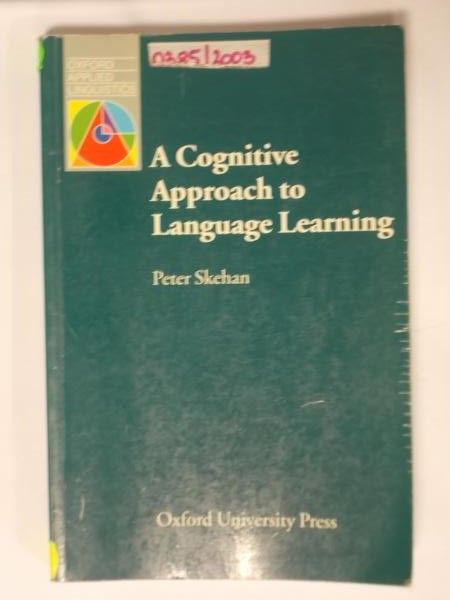 A Cognitive Approach to Language Learning