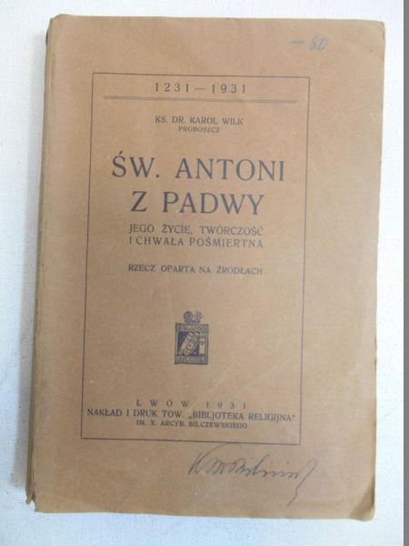 Św. Antoni z Padwy, 1931 r.
