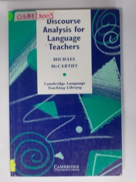 McCarthy Michael - Discourse Analysis for Language Teachers