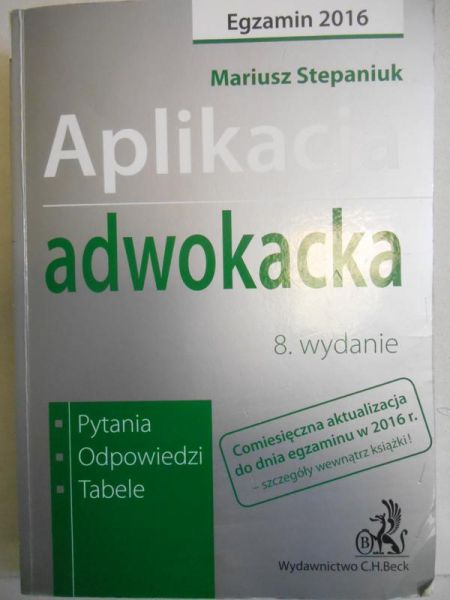 Aplikacja adwokacka, wydanie 8