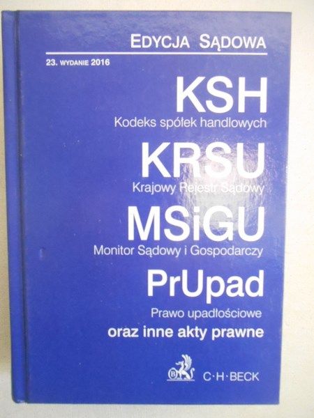 Kodeks spółek handlowych. Krajowy Rejestr Sądowy