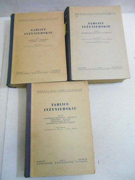 Tablice inżynierskie, 3 tomy