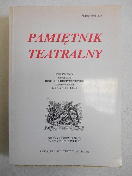 Pamiętnik Teatralny, 1997 r., zeszyt 1-4