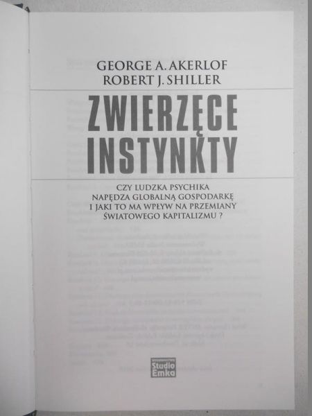 Akerlof George A. - Zwierzęce instynkty