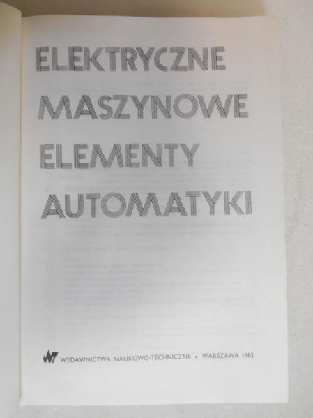 Elektryczne maszynowe elementy automatyki