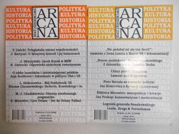 Dwumiesięcznik Arcana nr 72 (6/2006) / nr 80 (2/2008)