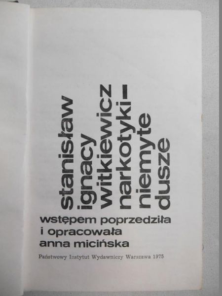 Narkotyki. Niemyte dusze