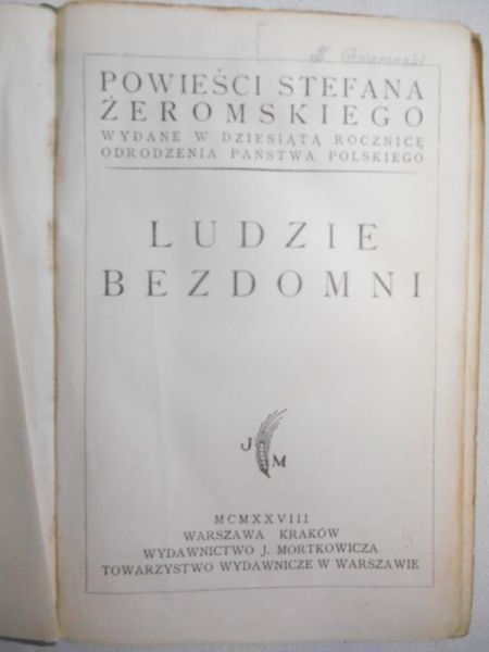Ludzie bezdomni, 1928 r.