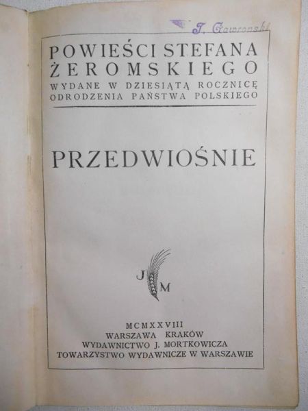 Przedwiośnie, 1928 r.