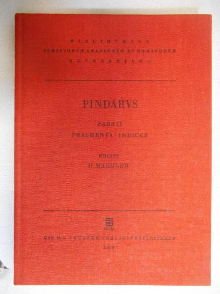 Maehler H. (ed.) - Pindarus, pars II