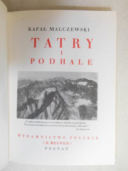 Cuda Polski, Tatry i Podhale, reprint z 1935 r.