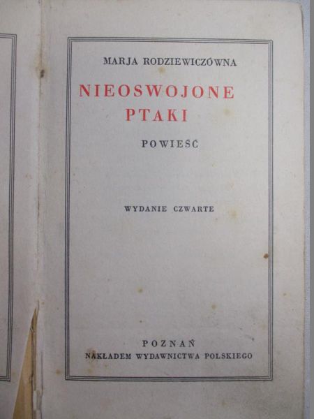 Nieoswojone ptaki, 1913 r.