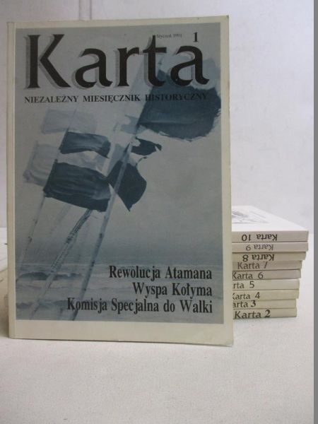 Gluza Zbigniew (red.) - Niezależny miesięcznik historyczny Karta, 10 numerów