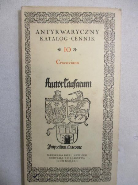 Antykwaryczny katalog-cennik, tom 10
