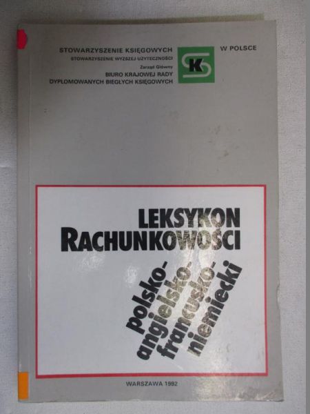 Leksykon rachunkowości polsko - angielsko - francusko - niemiecki