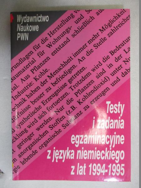 Testy i zadania egzaminacyjne z języka niemieckiego z lat 1994-1995