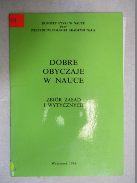 Dobre obyczaje w nauce