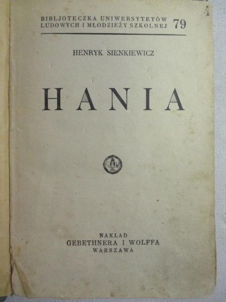 Hania, 1930 r.