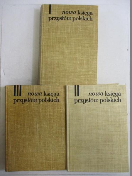 Nowa księga przysłów polskich,  tom I-III