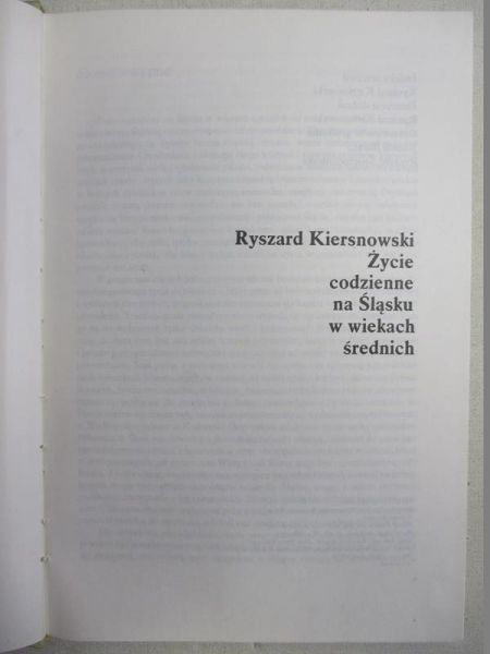 Życie codzienne na Śląsku w wiekach średnich