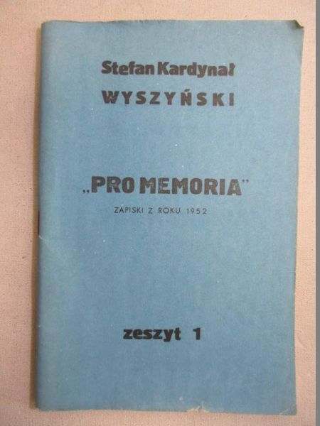 Pro memoria, zeszyt 1