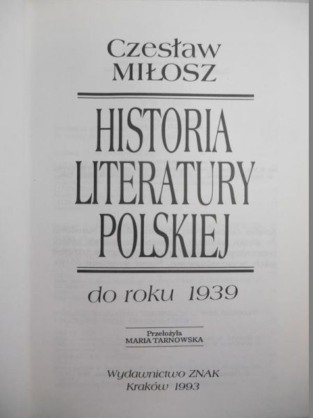 Historia literatury polskiej