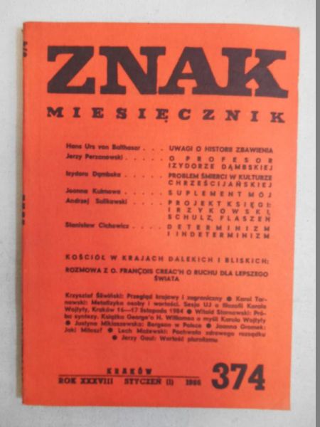 Miesięcznik Znak - styczeń (1) 1986