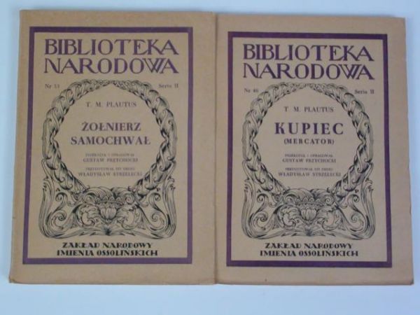 Plautus T. M.  - Kupiec / Żołnierz samochwała, BN