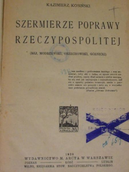Kosiński Kazimierz - Szermierze poprawy Rzeczypospolitej, 1920 r.
