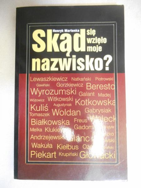 Skąd się wzięło moje nazwisko?
