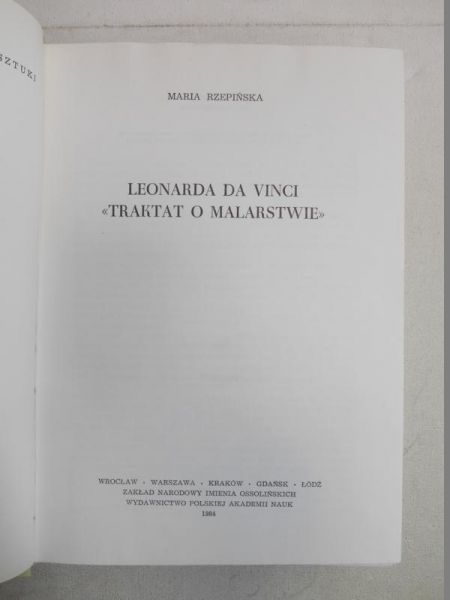 Leonarda da Vinci "Traktat o malarstwie"