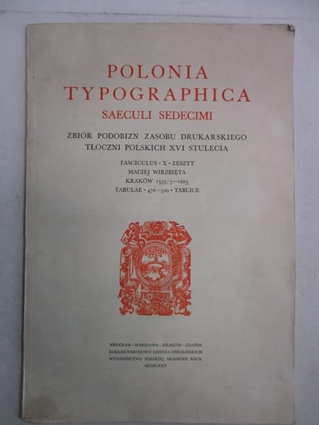 Polonia typographica saeculi sedecimi