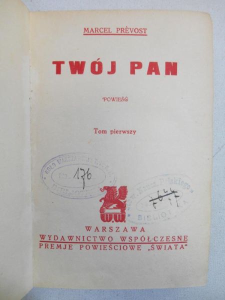 Twój pan, 1931 r.
