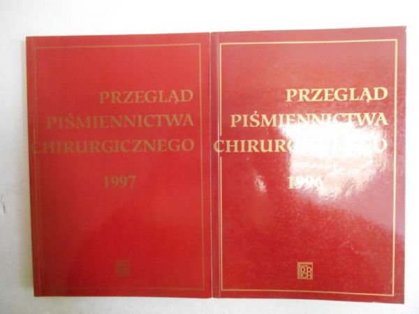 Przegląd piśmiennictwa chirurgicznego 1996 r. i 1997 r.