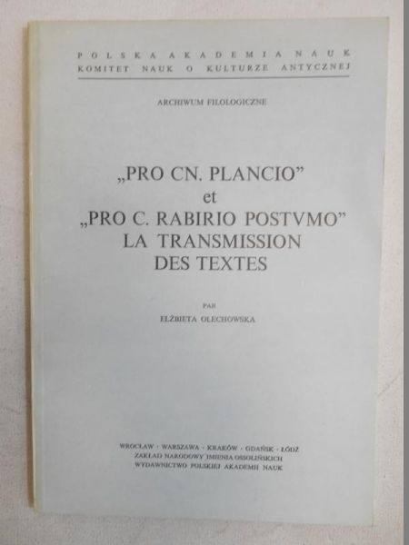 Pro Cn. Plancio et Pro C. Rabirio Postumo
