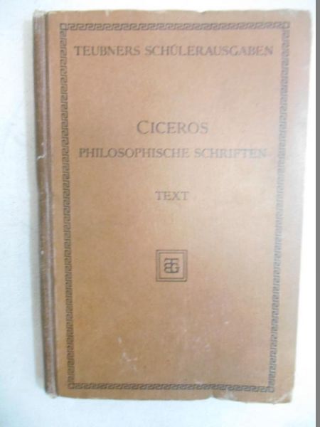 Ciceros philosophische schriften, 1914 r.