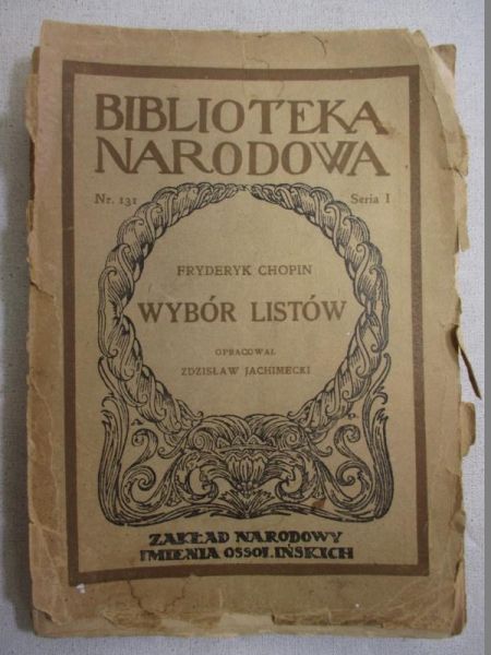 Chopin Fryderyk - Wybór listów, 1949 r.