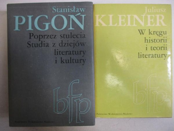 Kleiner J.,   - W kręgu historii i teorii literatury/Poprzez stulecia
