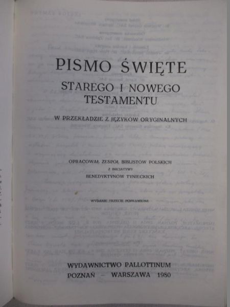 Biblia  to jest  Pismo Święte Starego i Nowego Testamentu