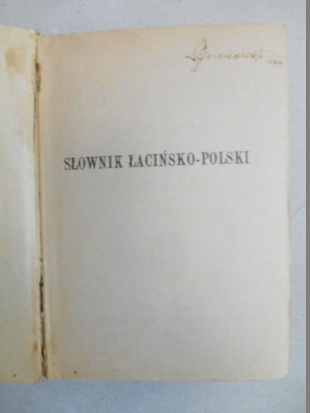Nowy słownik podręczny łacińsko-polski, 1938 r.