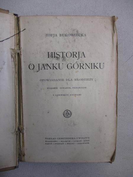 Historja o Janku Górniku, 1925 r.