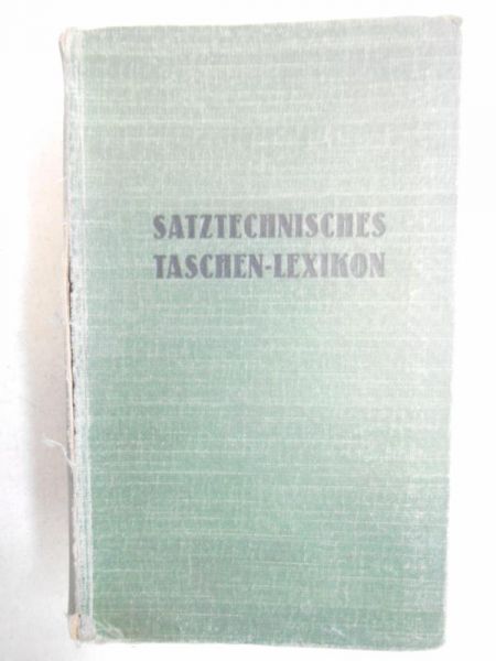 Niel Richard L. (red.) - Satztechnisches Taschen-Lexikon, 1925 r.
