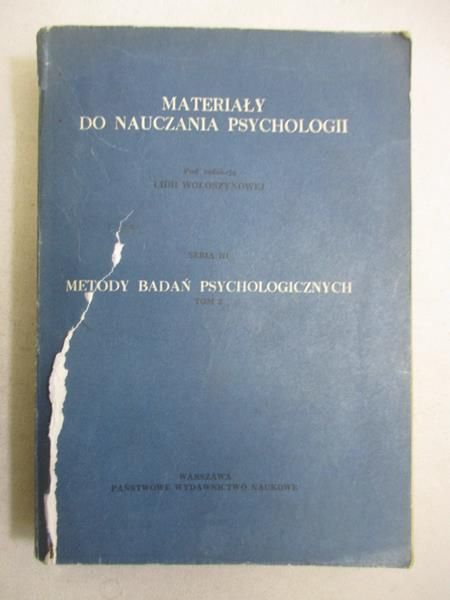 Metody badań psychologicznych, tom I-II